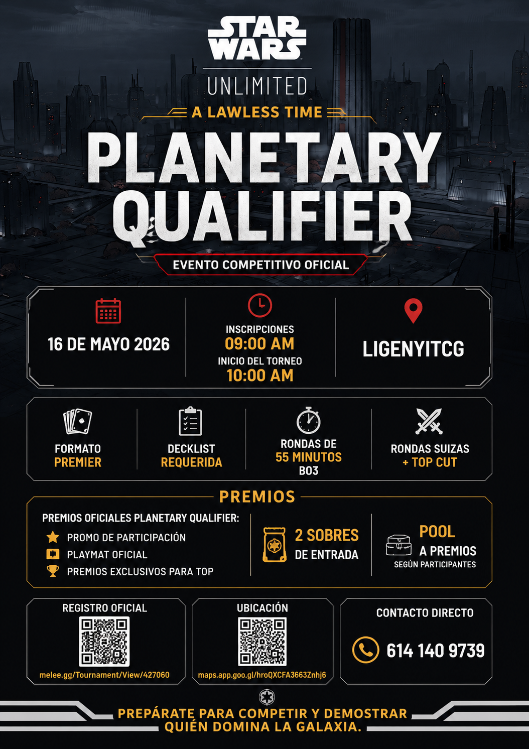 Entrada STAR WARS: UNLIMITED – PLANETARY QUALIFIER